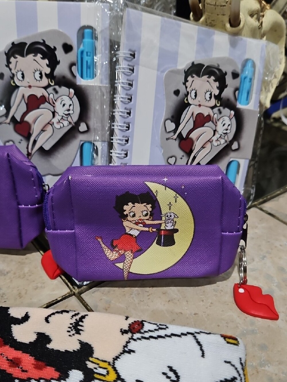 NWT! Betty Boop Novelty Pouches w/Notebooks Accessories 9-PC BUNDLE! - Picture 4 of 5